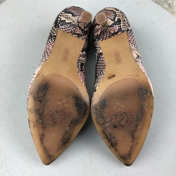 Vince Camuto Women's Size 6M Aparla Brown Snake Print Leather High Heel Pumps - Picture 11 of 16